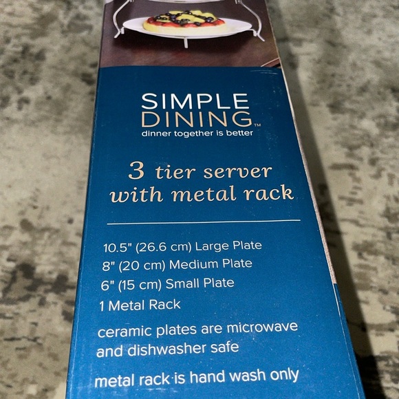 SIMPLE DINING 3 tier server with metal rack - Picture 4 of 6